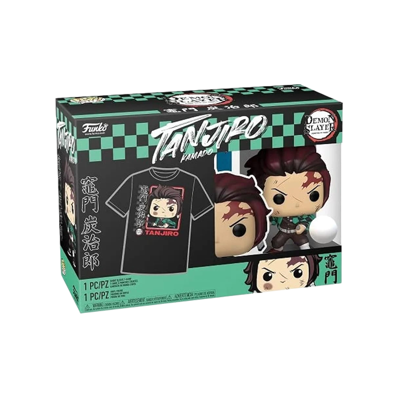 Funko POP! Animation: Demon Slayer - Tanjiro Kamado 867 (Special Edition & T-Shirt Size L)