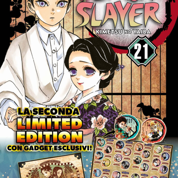 Demon Slayer: Kimetsu No Yaiba - Vol. 21 + Limited edition con set di sticker 
