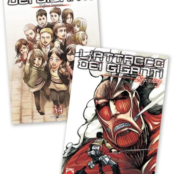 L'Attacco dei Giganti - Vol. 34 Variant Beginning + Cartolina