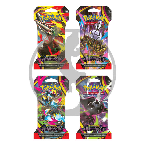 Pokémon: Megaevoluzione Buio Pesto - ARTSET 4 Paper Sleeve Sealed ITA