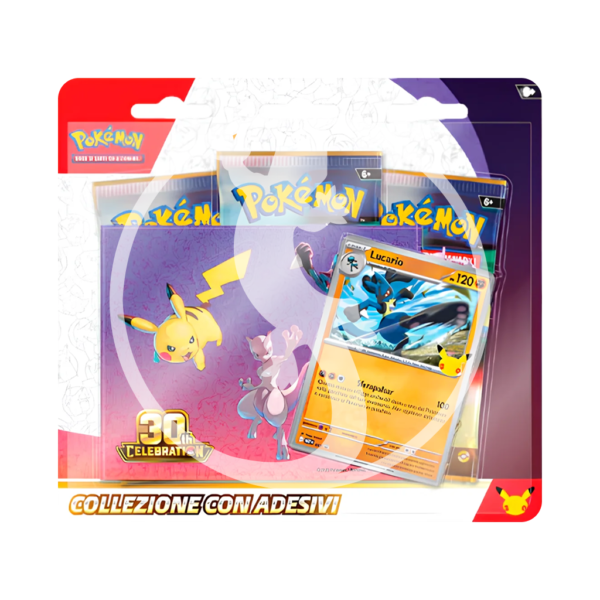 Pokémon: 30° Anniversario - Collezione con Adesivi Lucario ITA
