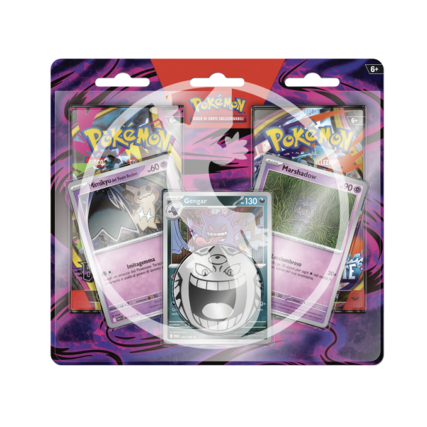 Pokémon: Megaevoluzione – Buio Pesto - Blister 2 buste Gengar, Marshadow e Mimikyu ITA