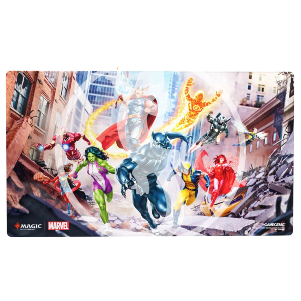 Magic: The Gathering: Play-Mat Gamegenic - Flat Premium Stitching Shiny - "Marvel Super Heroes" - Marvel Super Heroes